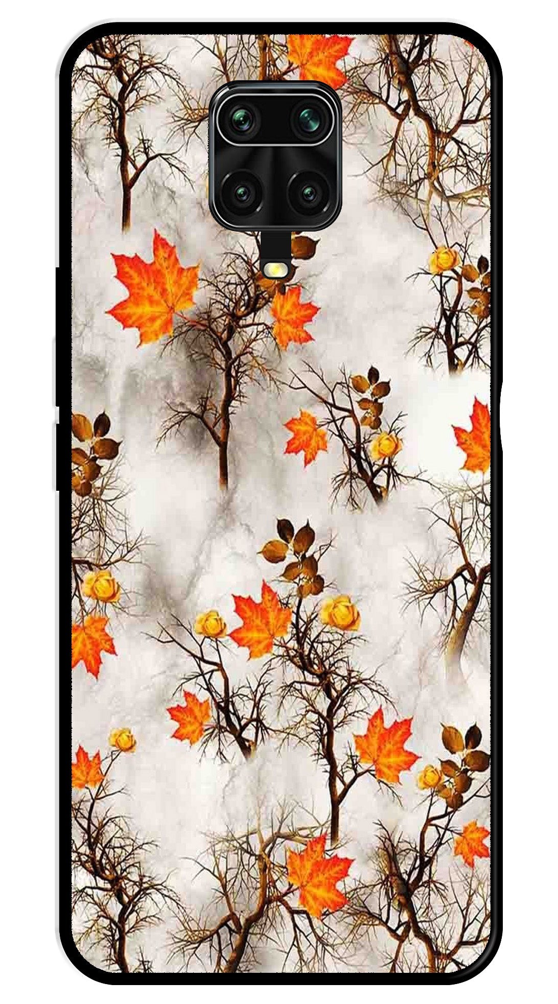 Autumn leaves Metal Mobile Case for Redmi Note 9 Pro Max   (Design No -55)