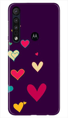 Purple Background Mobile Back Case for Moto One Macro  (Design - 107)