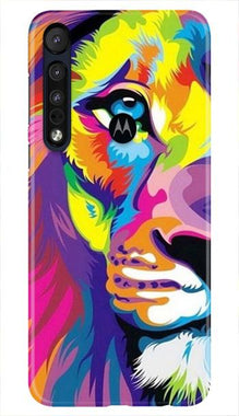 Colorful Lion Mobile Back Case for Moto One Macro  (Design - 110)