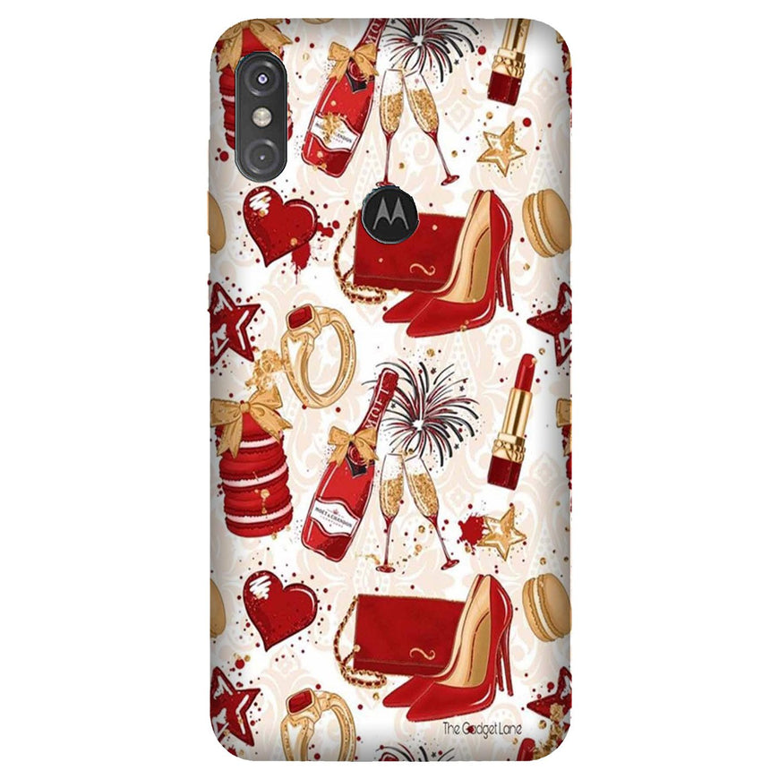 Girlish Mobile Back Case for Moto One Power (Design - 312)