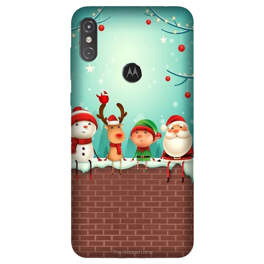 Santa Claus Mobile Back Case for Moto One Power (Design - 334)