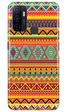 Zigzag line pattern Mobile Back Case for Oppo A53 (Design - 4)