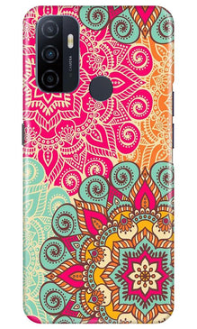 Rangoli art Mobile Back Case for Oppo A53 (Design - 6)