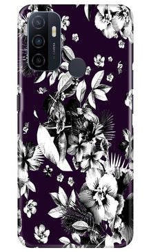 white flowers Mobile Back Case for Oppo A53 (Design - 7)