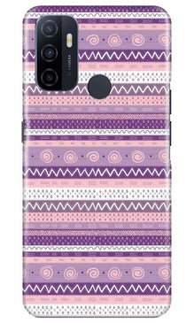 Zigzag line pattern3 Mobile Back Case for Oppo A53 (Design - 11)