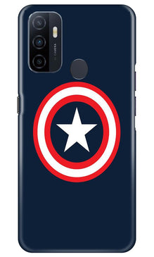 Captain America Mobile Back Case for Oppo A53 (Design - 42)