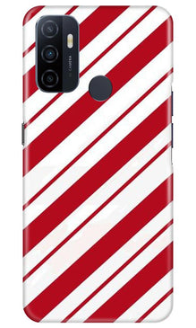 Red White Mobile Back Case for Oppo A53 (Design - 44)