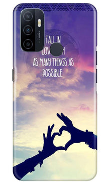 Fall in love Mobile Back Case for Oppo A53 (Design - 50)