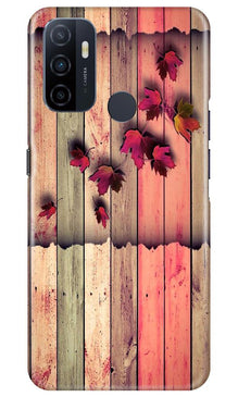 Wooden look2 Mobile Back Case for Oppo A53 (Design - 56)