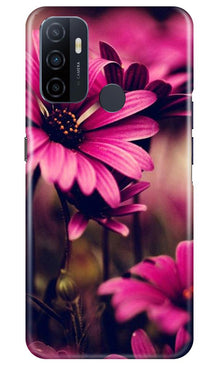 Purple Daisy Mobile Back Case for Oppo A53 (Design - 65)