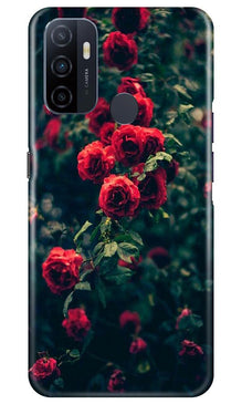 Red Rose Mobile Back Case for Oppo A53 (Design - 66)