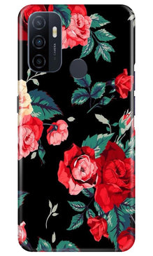 Red Rose2 Mobile Back Case for Oppo A53 (Design - 81)