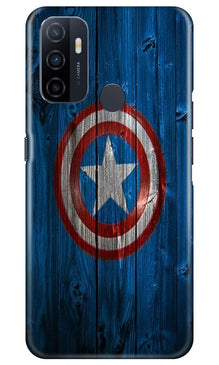 Captain America Superhero Mobile Back Case for Oppo A53  (Design - 118)