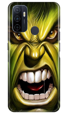 Hulk Superhero Mobile Back Case for Oppo A53  (Design - 121)