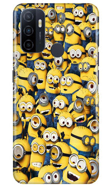 Minions Mobile Back Case for Oppo A53  (Design - 126)