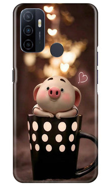 Cute Bunny Mobile Back Case for Oppo A53 (Design - 213)