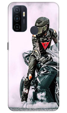 Biker Mobile Back Case for Oppo A53 (Design - 383)