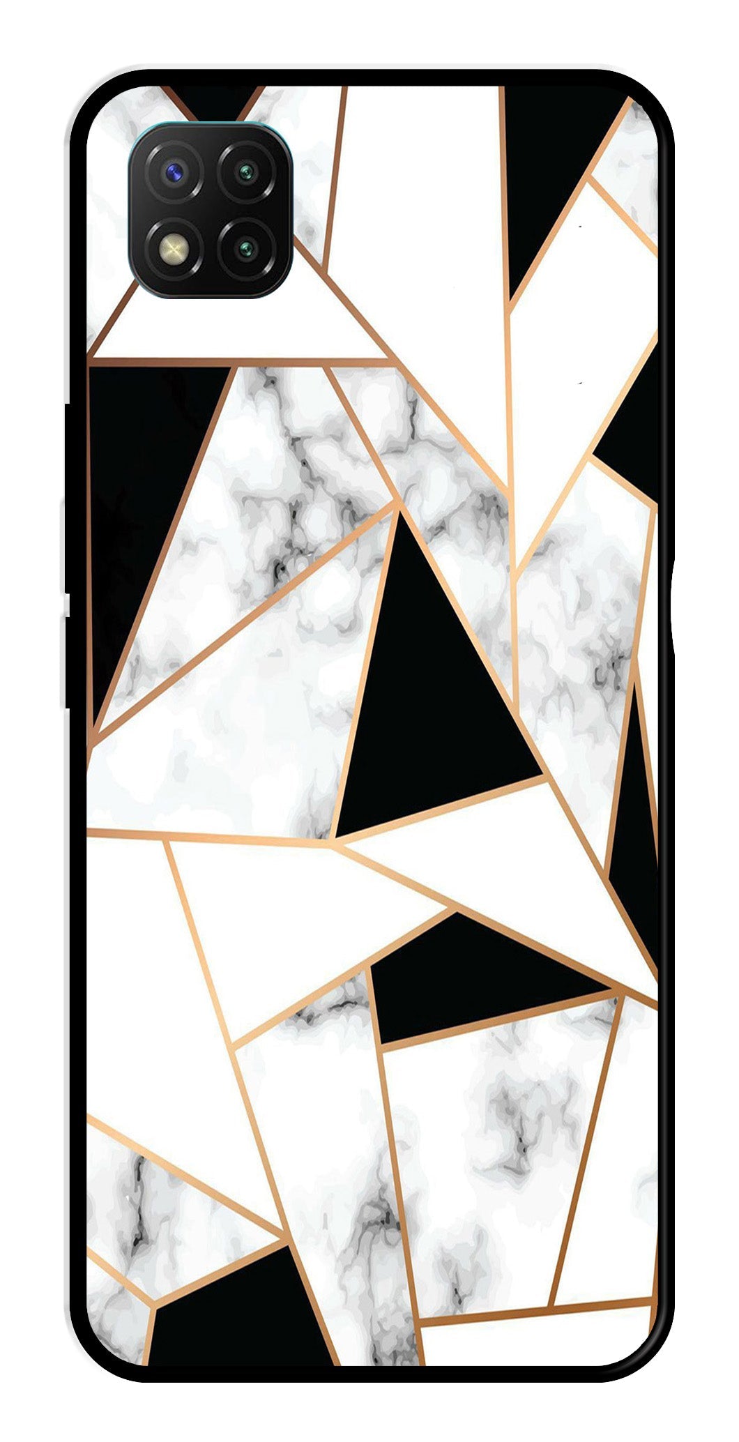 Marble Design2 Metal Mobile Case for Poco C3   (Design No -08)