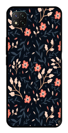 Floral Pattern Metal Mobile Case for Poco C3