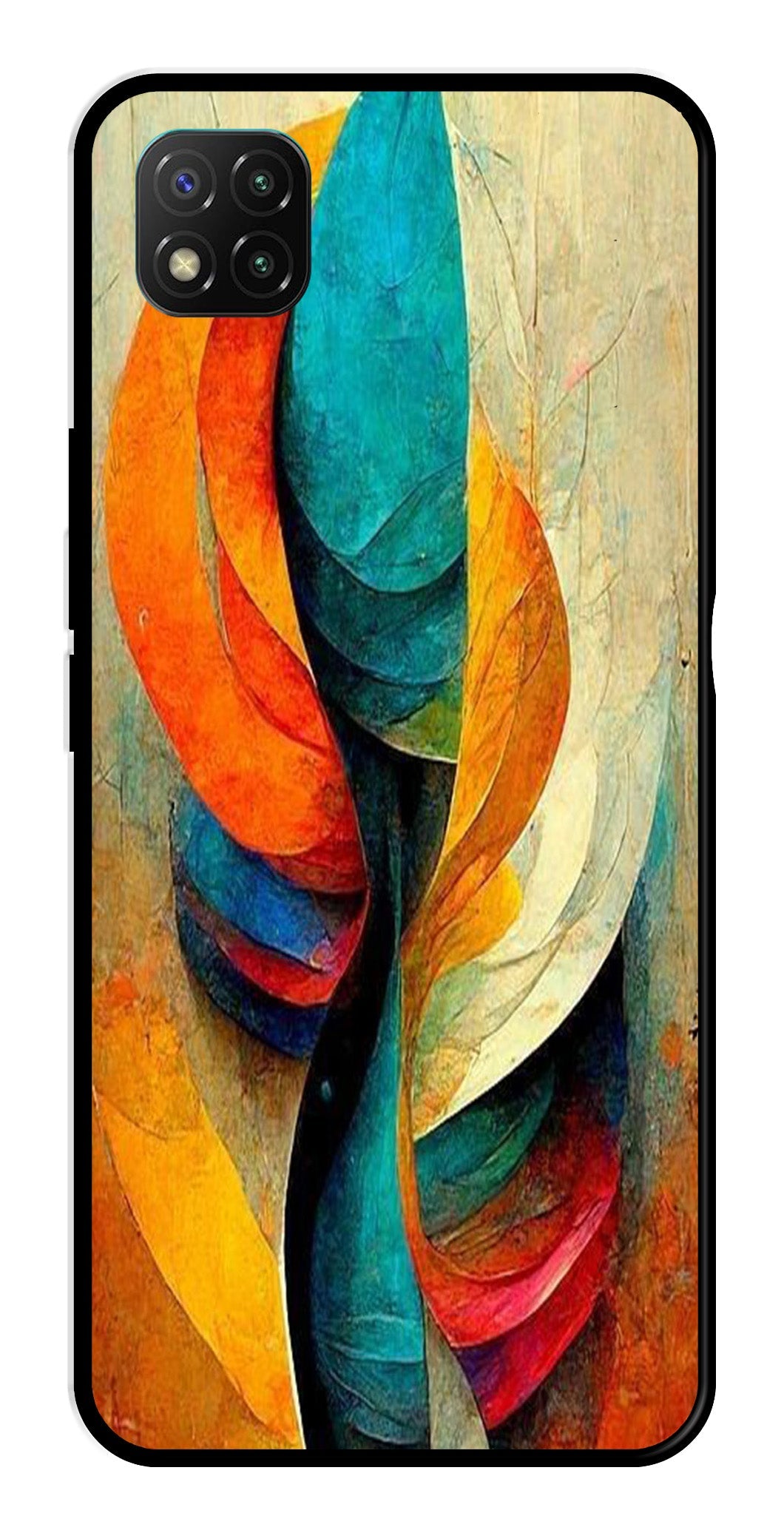 Modern Art Metal Mobile Case for Poco C3   (Design No -11)