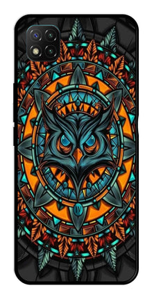 Owl Pattern Metal Mobile Case for Poco C3