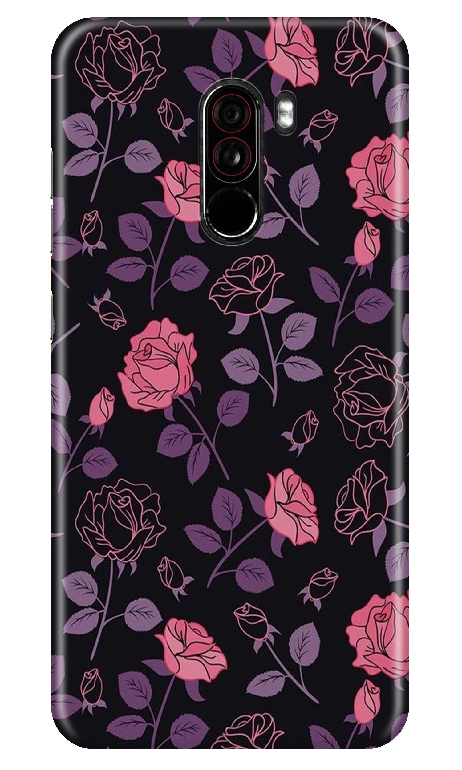 Rose Black Background Case for Poco F1