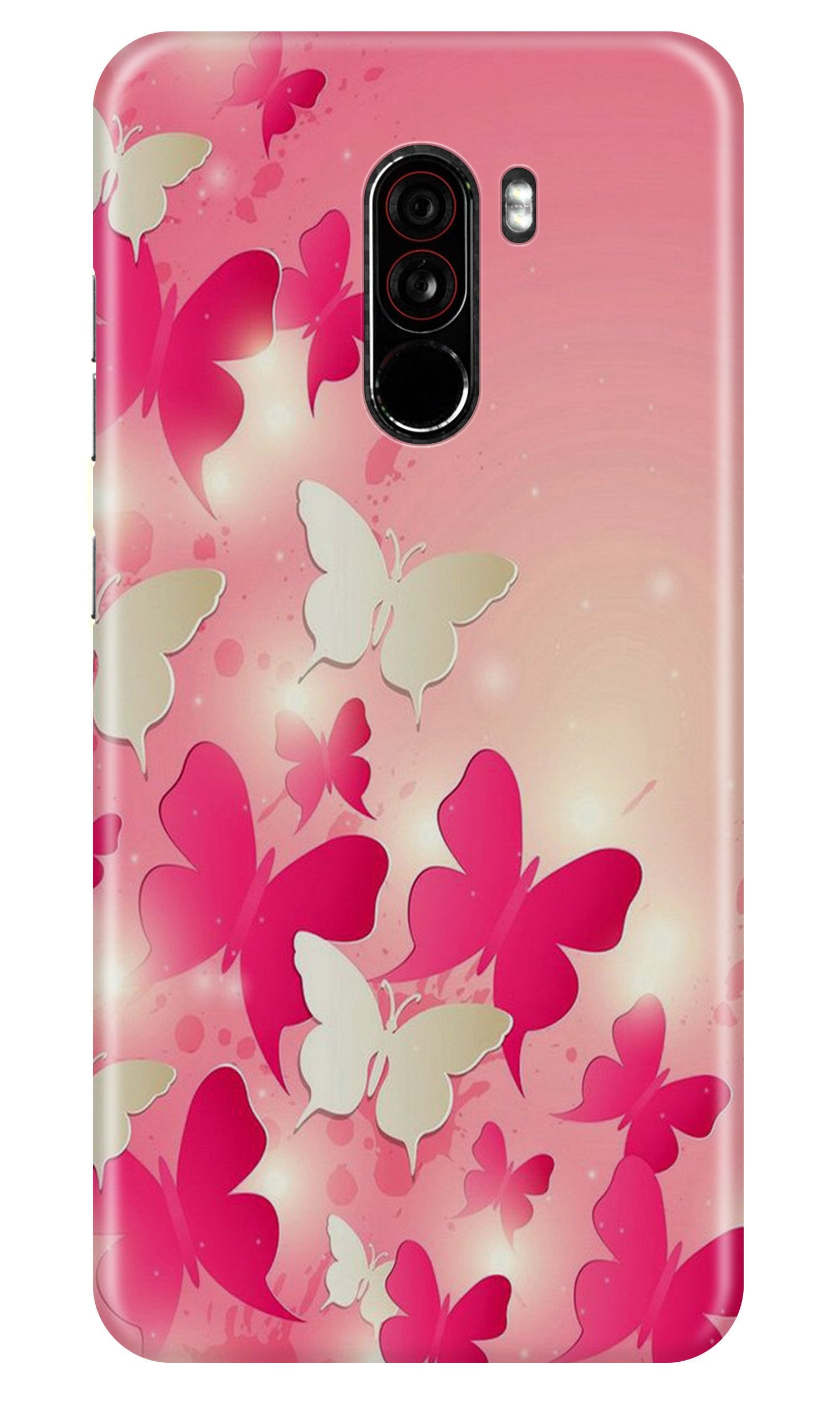 White Pick Butterflies Case for Poco F1