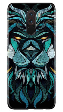 Lion Mobile Back Case for Poco F1  (Design - 314)