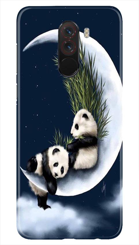 Panda Moon Mobile Back Case for Poco F1  (Design - 318)