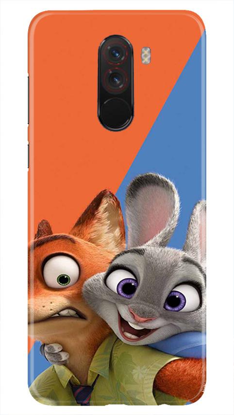 Cartoon Mobile Back Case for Poco F1  (Design - 346)