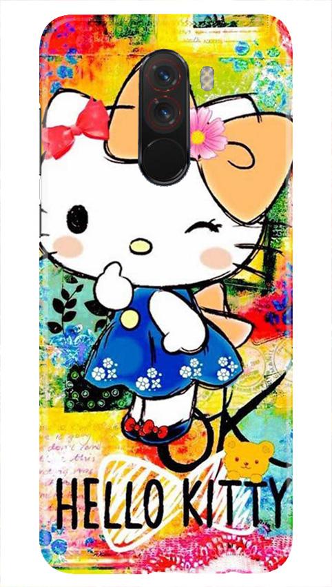 Hello Kitty Mobile Back Case for Poco F1  (Design - 362)