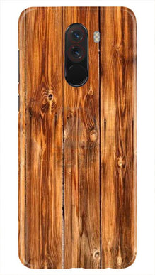 Wooden Texture Mobile Back Case for Poco F1  (Design - 376)