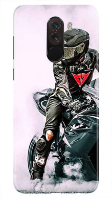 Biker Mobile Back Case for Poco F1  (Design - 383)