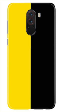 Black Yellow Pattern Mobile Back Case for Poco F1  (Design - 397)