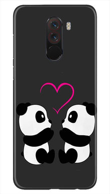 Panda Love Mobile Back Case for Poco F1  (Design - 398)