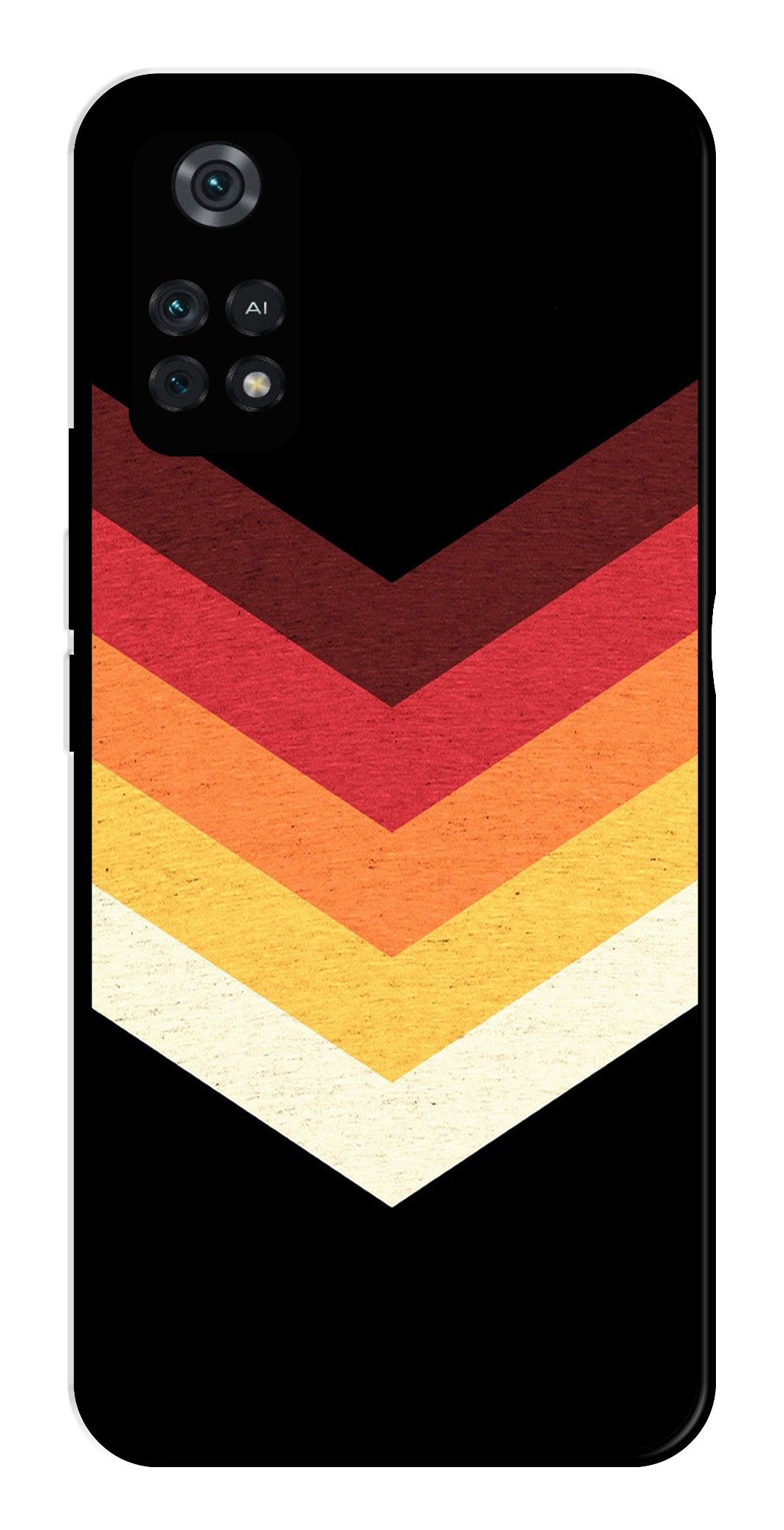 MultiColor Arrow Metal Mobile Case for Poco M4 Pro   (Design No -04)