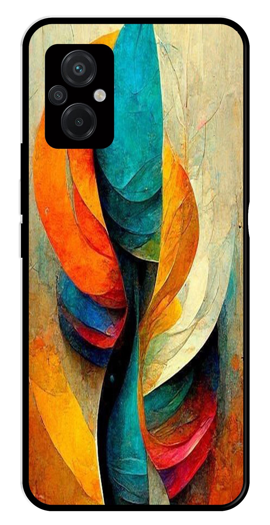 Modern Art Metal Mobile Case for Poco M5   (Design No -11)