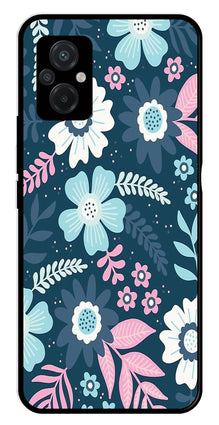 Flower Leaves Design Metal Mobile Case for Poco M5