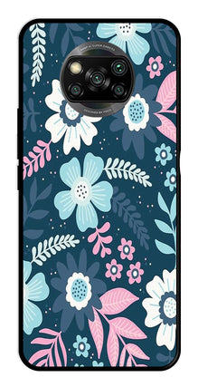 Flower Leaves Design Metal Mobile Case for Poco X3