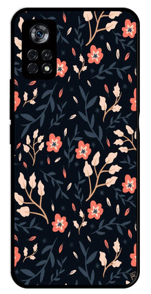 Floral Pattern Metal Mobile Case for Poco X4 Pro