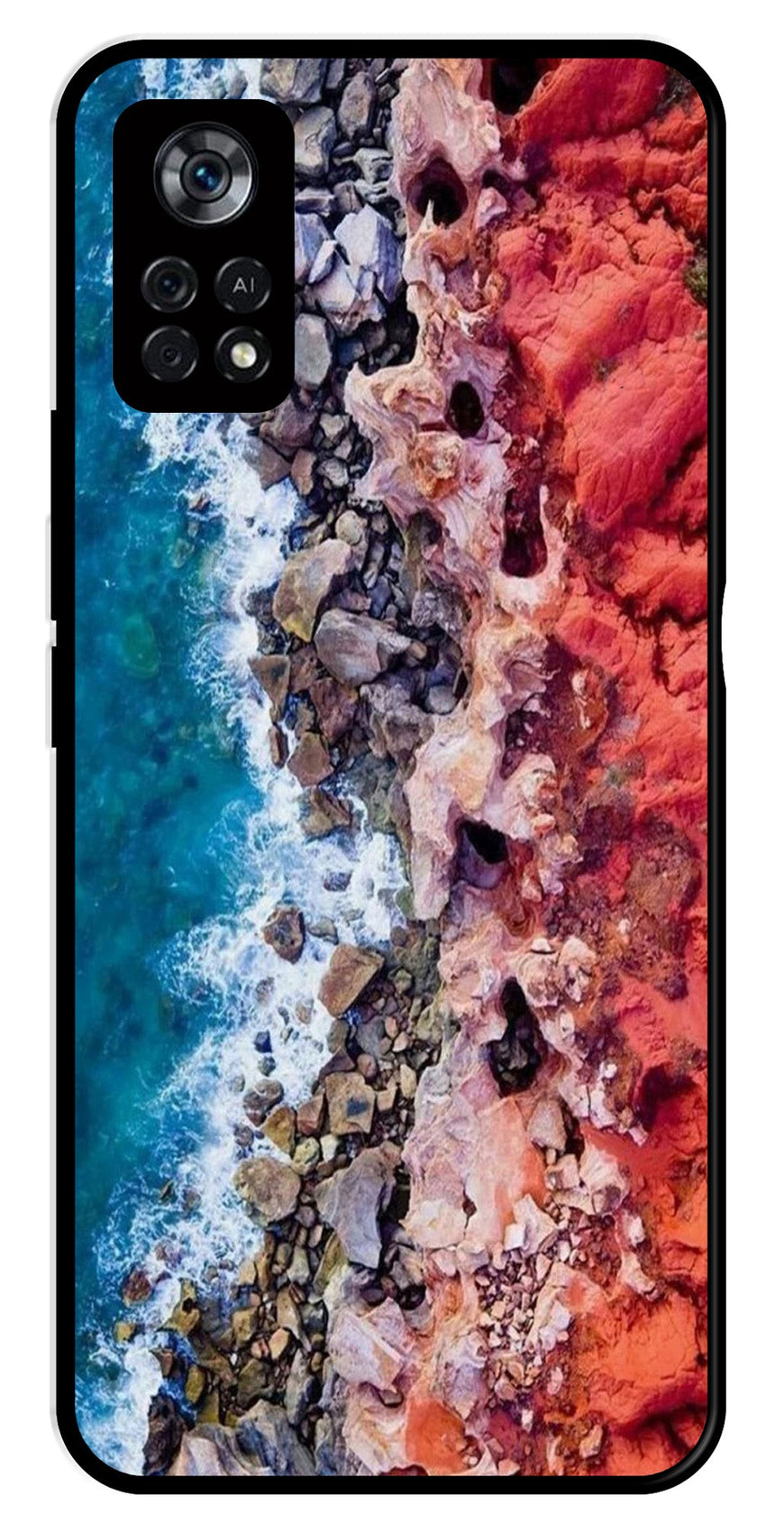 Sea Shore Metal Mobile Case for Poco X4 Pro   (Design No -18)