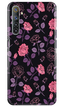 Rose Pattern Mobile Back Case for Realme 6 (Design - 2)