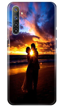 Couple Sea shore Mobile Back Case for Realme 6 (Design - 13)