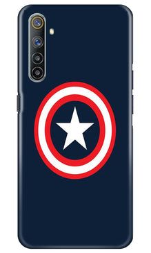 Captain America Mobile Back Case for Realme 6 (Design - 42)