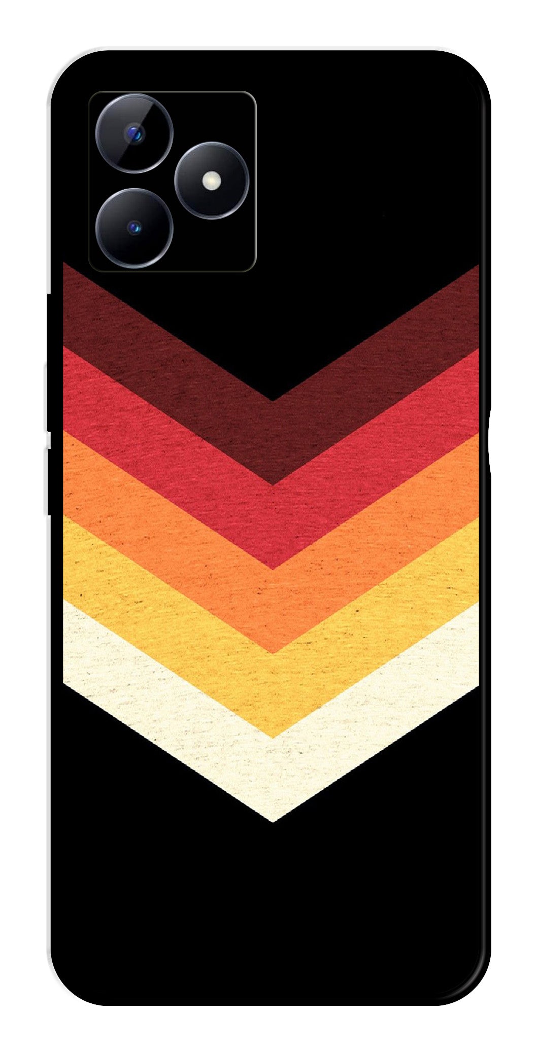 MultiColor Arrow Metal Mobile Case for Realme N53   (Design No -04)