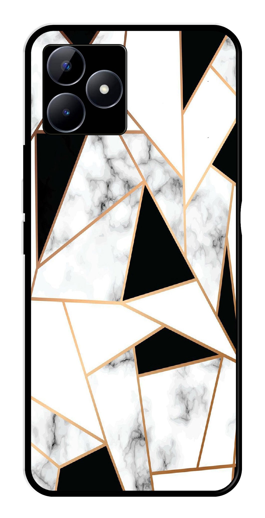 Marble Design2 Metal Mobile Case for Realme N53   (Design No -08)