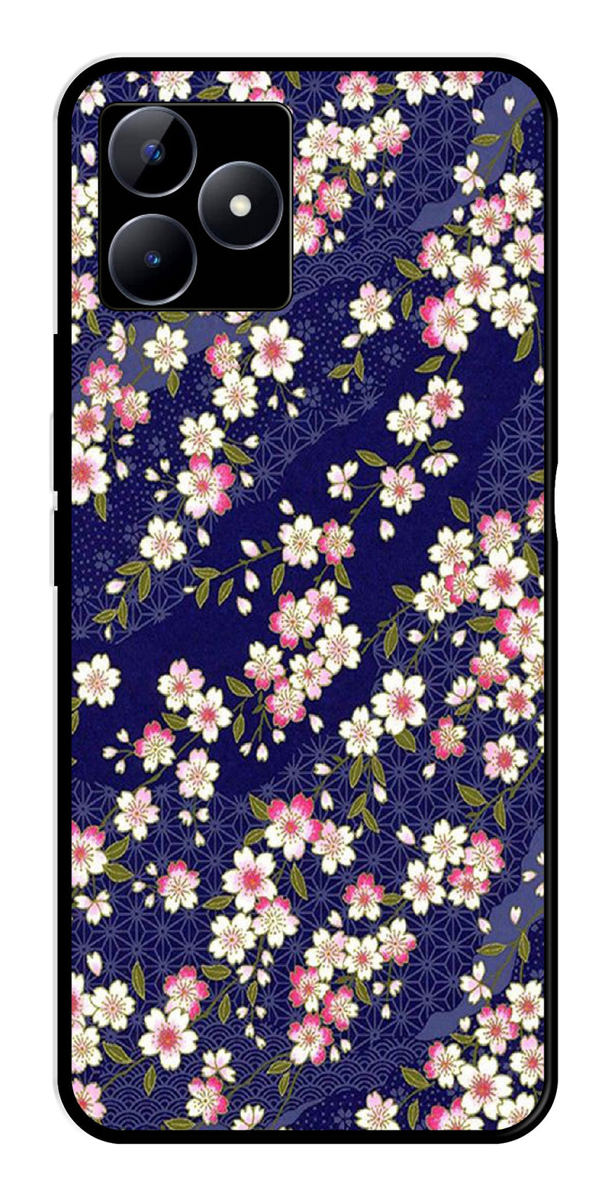 Flower Design Metal Mobile Case for Realme N53   (Design No -25)