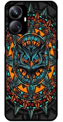 Owl Pattern Metal Mobile Case for Realme 10 Pro 5G