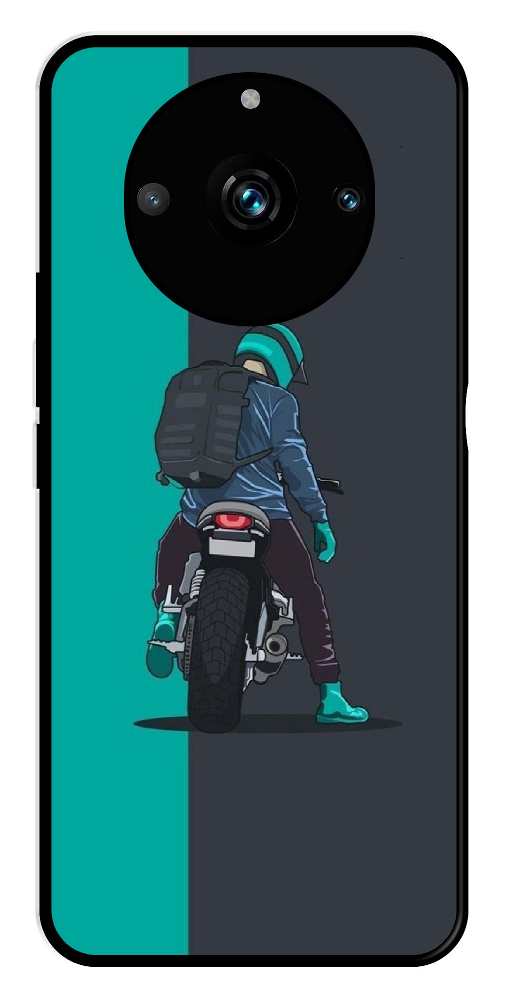 Bike Lover Metal Mobile Case for Realme 11 Pro Plus 5G   (Design No -05)