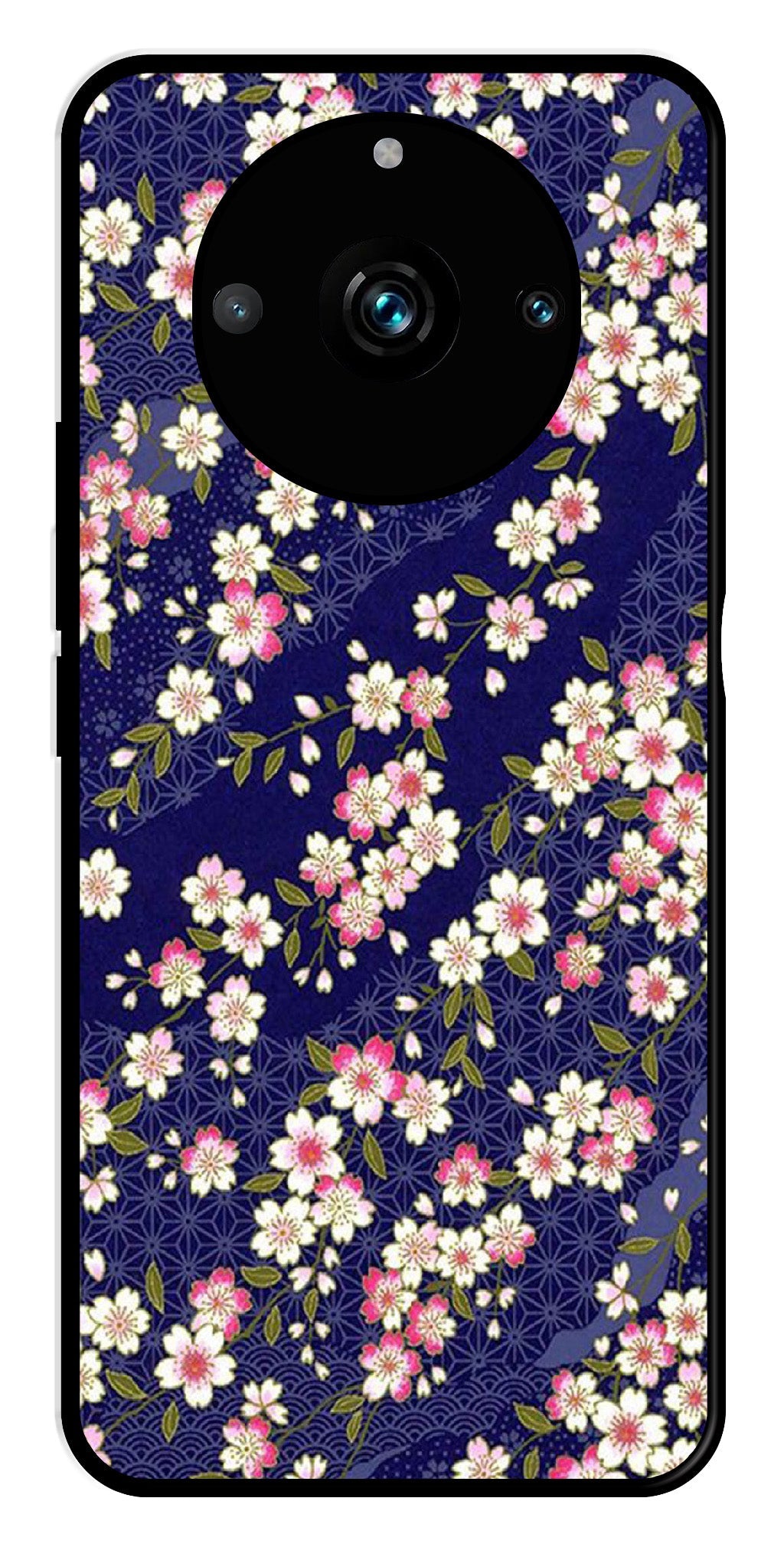 Flower Design Metal Mobile Case for Realme 11 Pro Plus 5G   (Design No -25)